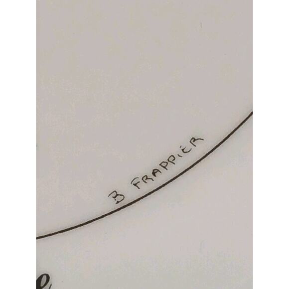 1989 APILCO Marquis de Lafayette Bernadette Frappier Saucer Plate White France - Picture 6 of 10